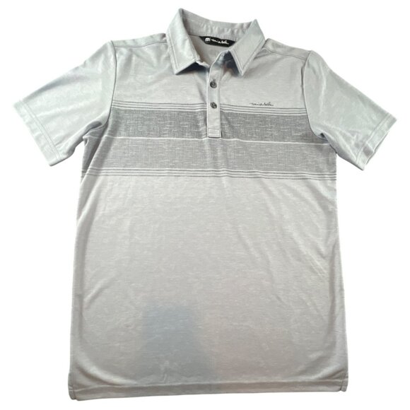 Travis Mathew Small Gray Hiking Polo Soft Breathable Fabric Casual Golf Shirt - Picture 1 of 5